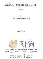 GREGG SPEED STUDIES PART Ⅱ THIRD EDITION（1941 PDF版）