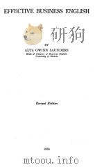 EFFECTIVE BUSINESS ENGLISH REVISED EDITION 1936 PDF电子版封面