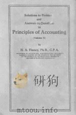 SOLUTIONS TO PROBLEMS AND ANSWERS TO QUESTIONS IN PRINCIPLES OF ACCOUNTING VOLUME 2 1939 PDF电子版封面 H.A.FINNEY