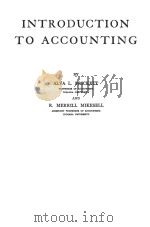 INTRODUCTION TO ACCOUNTING PDF电子版封面 ALVA L.PRICKETT AND R.MERRILL