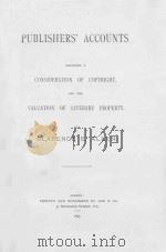 PUBLISHERS‘ACCOUNTS 1897 PDF电子版封面
