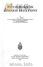 PSYCHOLOGY IN BUSINESS RELATIONS（1925 PDF版）