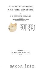 PUBLIC COMPANIES AND THE INVESTOR（1930 PDF版）
