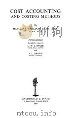 COST ACCOUNTING AND COSTING METHODS TENTH EDITION 1960 PDF电子版封面