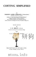 COSTING SIMPLIFIED SECOND EDITION（1961 PDF版）