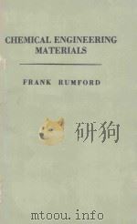 CHEMICAL ENGINEERING MATERIALS（1960 PDF版）