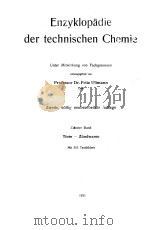 ENZYKLOPADIE DER TECHNISCHEN CHEMIE 10（1932 PDF版）