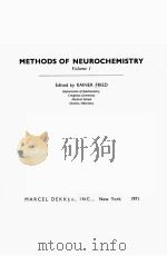 METHODS OF NEUROCHEMISTRY  VOLUME 1（1971 PDF版）