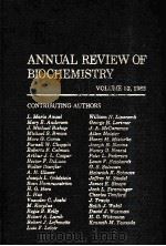 ANNUAL REVIEW OF BIOCHEMISTRY  VOLUME 52，1983（ PDF版）