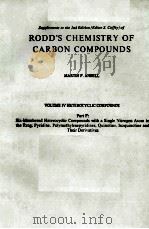 RODD'S CHEMISTRY OF CARBON COMPOUNDS PDF电子版封面 0444428216