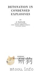 DETONATION IN CONDENSED EXPLOSIVES（1952 PDF版）