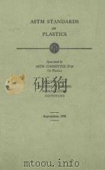 ASTM STANDARDS ON PLASTICS 1958 PDF电子版封面
