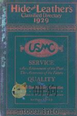 HIDE AND LEATHER‘S CLASSIFIED DIRECTORY 1929 EDITION（ PDF版）
