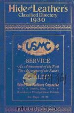 HIDE AND LEATHER‘S CLASSIFIED DIRECTORY 1930 EDITION     PDF电子版封面     