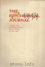 THE BIOCHEMICAL JOURNAL AUTHOR AND KEYWORD INDEXES FOR VOLUMES 201-208 (1982) PDF电子版封面
