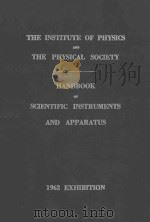 HANDBOOK OF SCIENTIFIC INSTRUMENTS AND APPARATUS 1962（ PDF版）