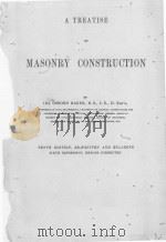 A TREATISE ON MASONRY CONSTRUCTION TENTH EDITION PDF电子版封面