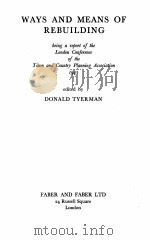 WAYS AND MEANS OF REBUILDING 1943 PDF电子版封面