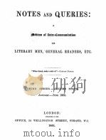NOTES AND QUERIES THIRD SERIES.-VOLUME NINTH 1866 PDF电子版封面