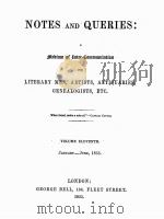 NOTES AND QUERIES VOLUME ELEVENTH 1855 PDF电子版封面
