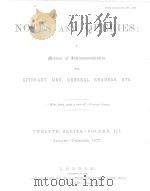 NOTES AND QUERIES TWELETH SERIES.-VOLUME Ⅲ 1917 PDF电子版封面