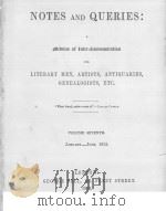 NOTES AND QUERIES VOLUME SEVENTH 1853 PDF电子版封面