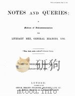 NOTES AND QUERIES TENTH SERIES.-VOLUME Ⅺ 1909 PDF电子版封面