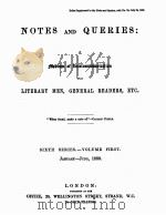 NOTES AND QUERIES SIXTH SERIES.-VOLUME FIRST（1880 PDF版）