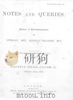 NOTES AND QUERIES ELEVENTH SERIES.-VOLUME Ⅸ 1914 PDF电子版封面