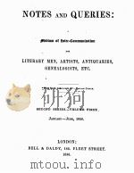 NOTES AND QUERIES SECOND SERIES.-VOLUME FIRST（1856 PDF版）