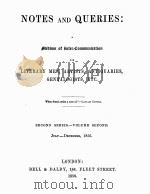 NOTES AND QUERIES SECOND SERIES.-VOLUME SECOND（1856 PDF版）