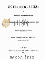 NOTES AND QUERIES THIRD SERIES.-VOLUME ELEVENTH（1867 PDF版）