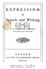 EXPRESSION IN SPEECH AND WRITING（ PDF版）