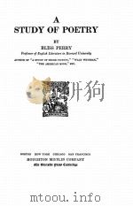 A STUDY OF POETRY（1920 PDF版）