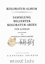 KOLORATUR ALBUM Sopran PDF电子版封面