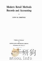 Modern Retail Methods Records and Aconting（1925 PDF版）