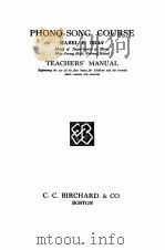 PHONO-SONG COURSE 1920 PDF电子版封面