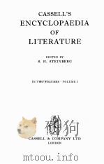CASSELL‘S ENCYCLOPAEDIA OF LITERATURE PDF电子版封面 S. H. STEINBERG