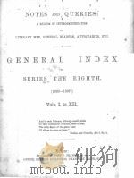 GENERAL INDES TO SERIES THE EIGHTH. (1892-1897.) Vols. I. to XII. 1898 PDF电子版封面
