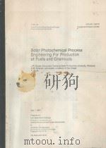 SOLAR PHOTOCHEMICAL PROCESS ENGINEERING FOR PRODUCTION OF FUELS AND CHEMICALS（ PDF版）