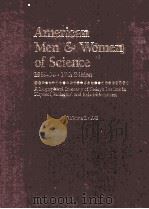 American Men & Women of Science 1989-1990 17th Edition Volume 1 A-B PDF电子版封面 0835225682