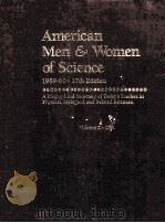 American Men & Women of Science 1989-1990 17th Edition Volume 2 C-F PDF电子版封面 0835225682