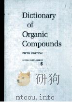 Dictionary of Organic Compounds FIFTH EDITION SIXTH SUPPLEMENT（ PDF版）
