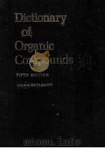 Dictionary of Organic Compounds FIFTH EDITION FOURTH SUPPLEMENT PDF电子版封面 041217040X