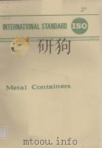 INTERNATIONAL STANDARD ISO Metal Containers PDF电子版封面