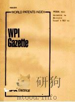WORLD PATENTS INDEX WPI GAZETTE PDF电子版封面