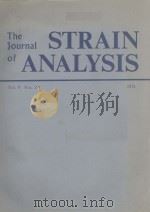 THE JOURNAL OF STRAIN ANALYSIS VOL.9 NOS.2-4 1974 PDF电子版封面