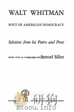 POET OF AMERICAN DEMOCRACY 1944 PDF电子版封面 WALT WHITMAN