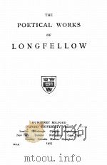 THE POETICAL WORKS OF LONGFELLOW 1925 PDF电子版封面