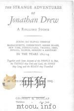 THE STRANGE ADVENTURES OF JONATHAN DREW:A ROLLING STONE 1932 PDF电子版封面